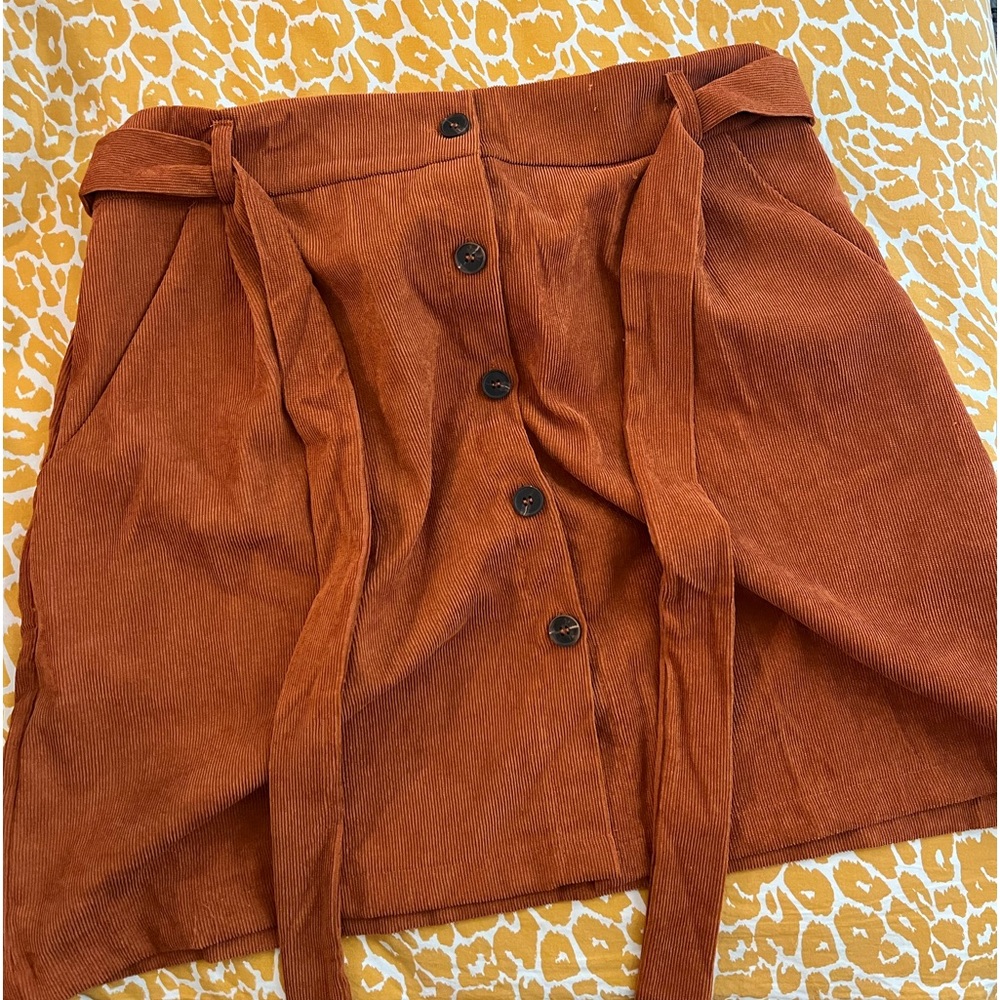 Corduroy mini skirt